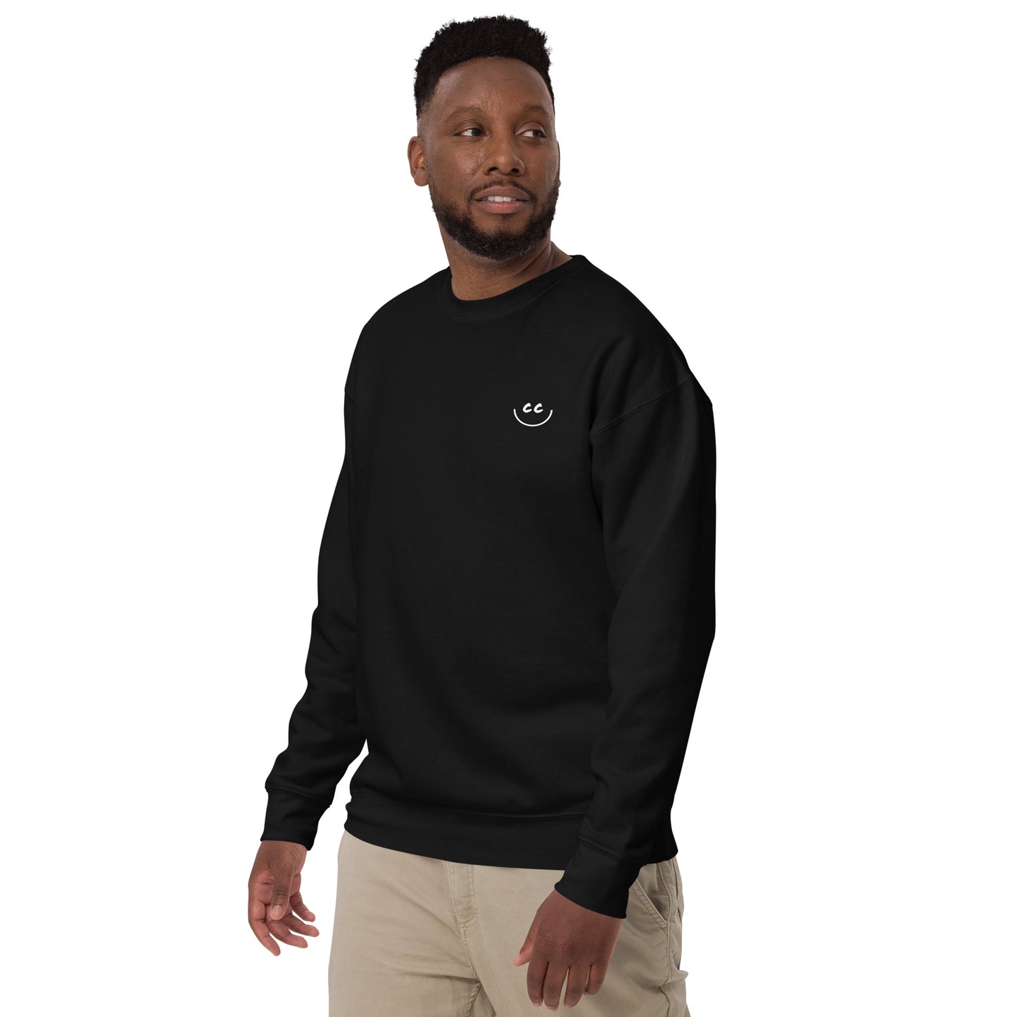 Heart Smile Fleece in Black - Sweatshirt