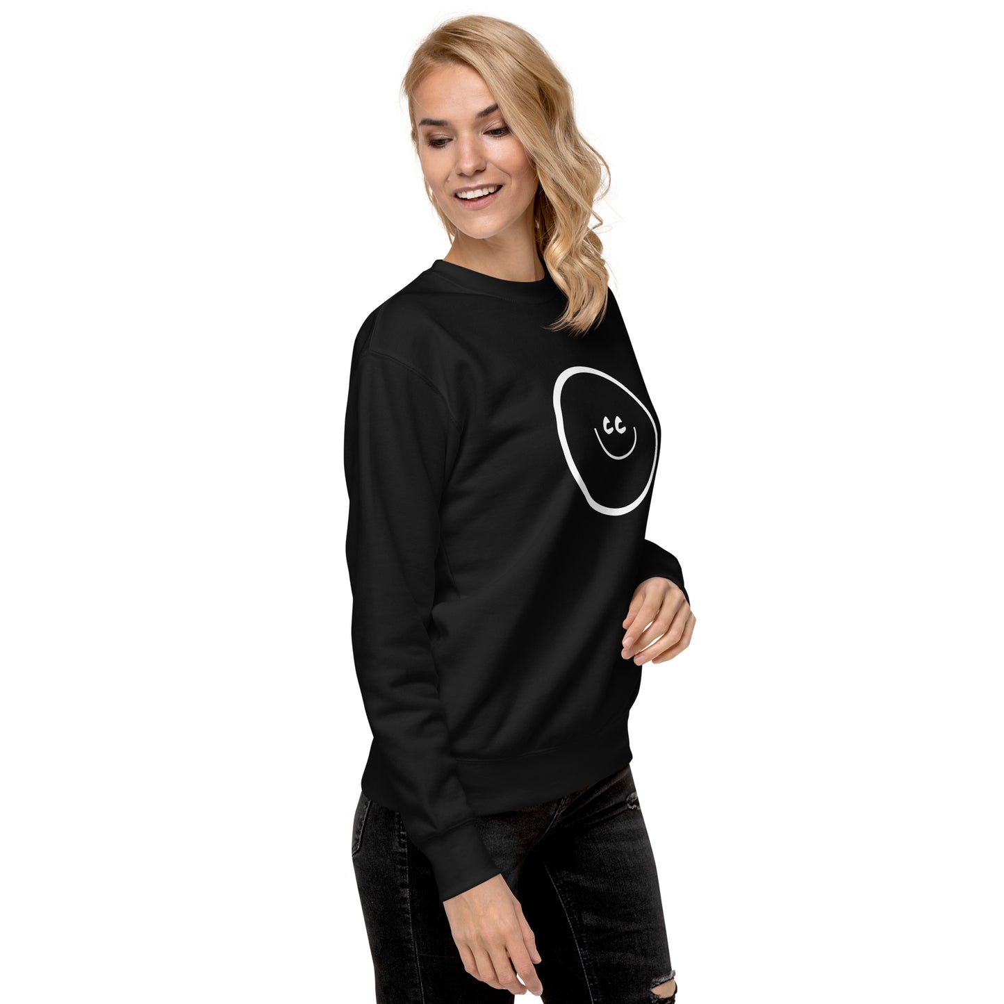 Big Smile Fleece in Black - Sweatshirt