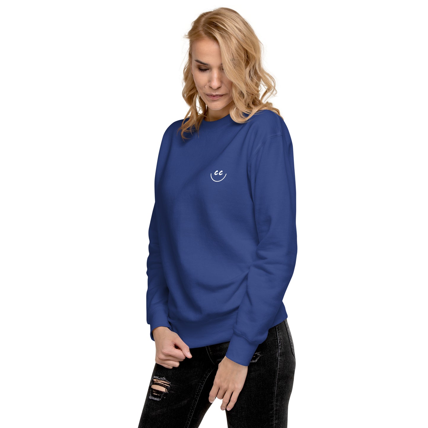 Heart Smile Fleece in Royal - Sweatshirt