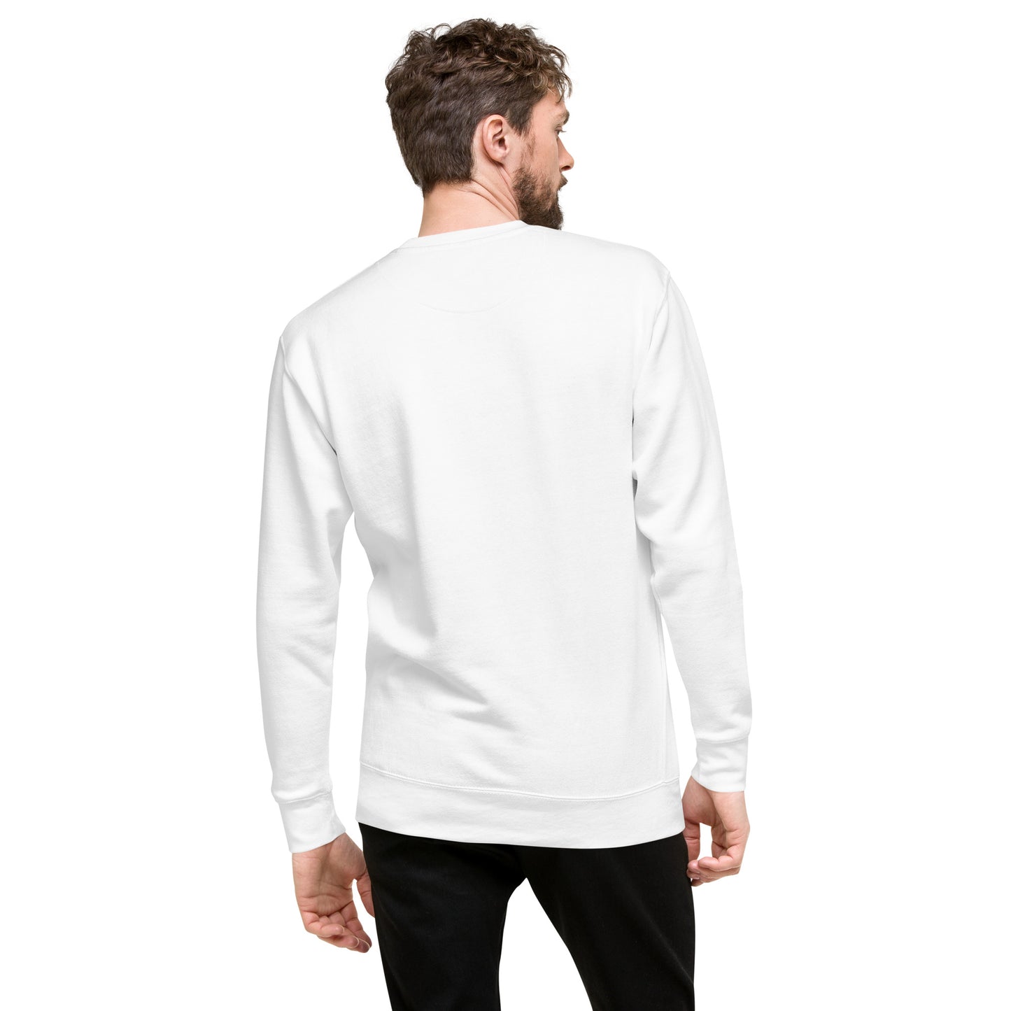 Boxed Smile Fleece in White - Sweatshirt