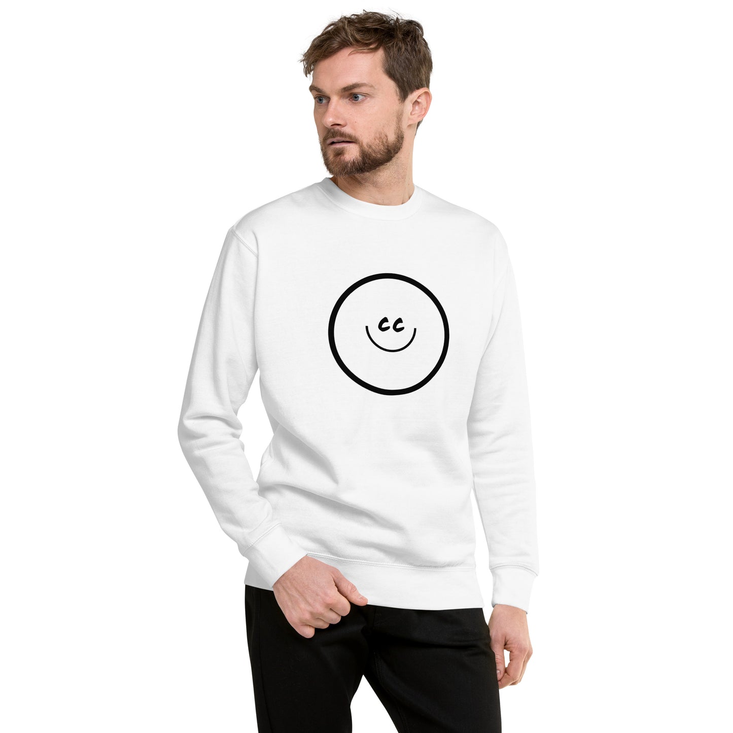 Big Smile Fleece in White - Sweatshirt