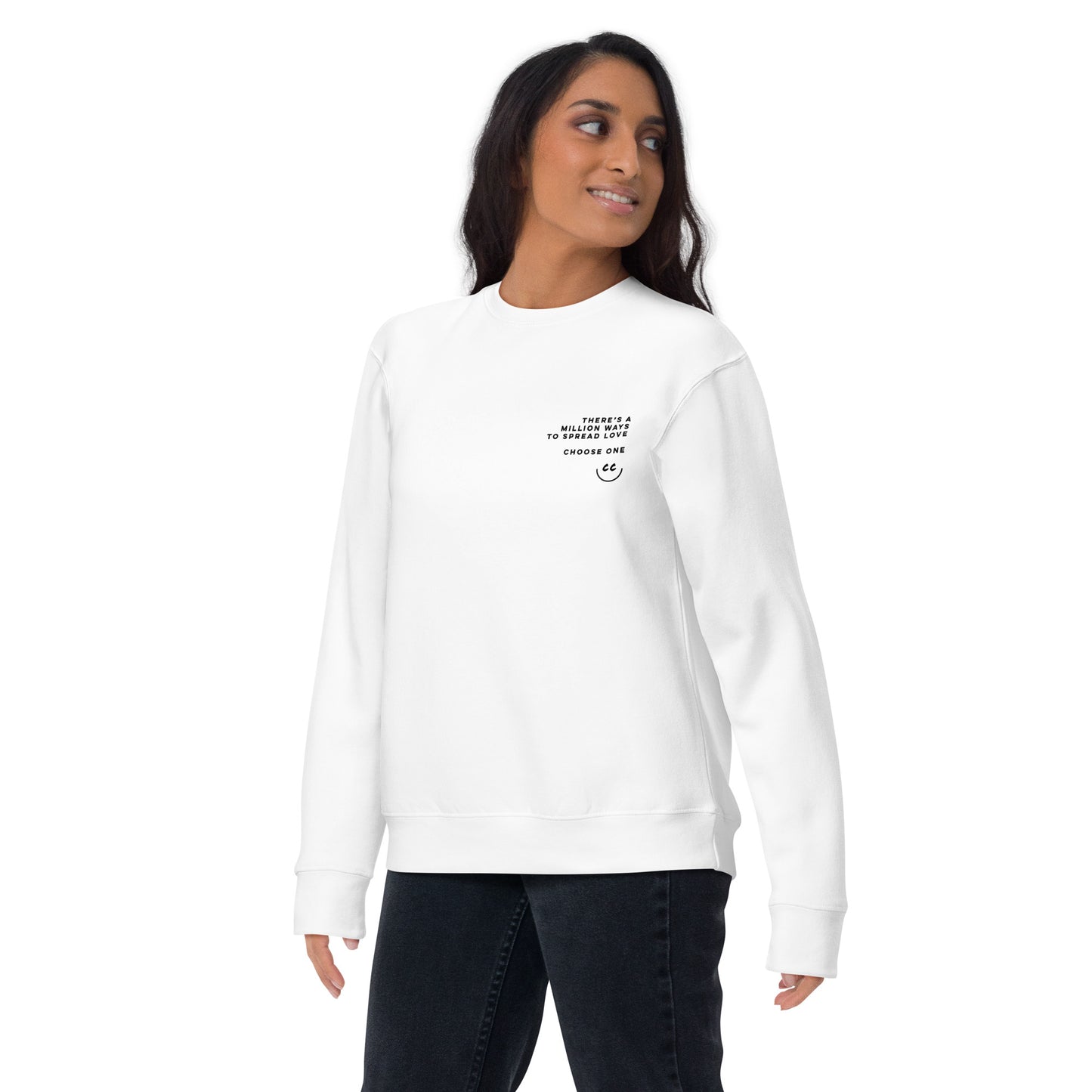 Million Smiles Fleece in White - Sweatshirt
