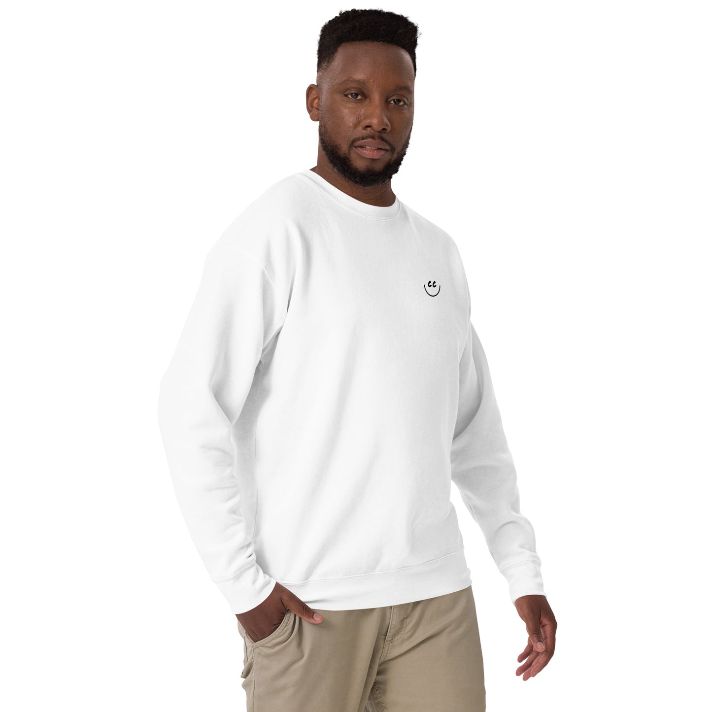 Heart Smile Fleece in White - Sweatshirt
