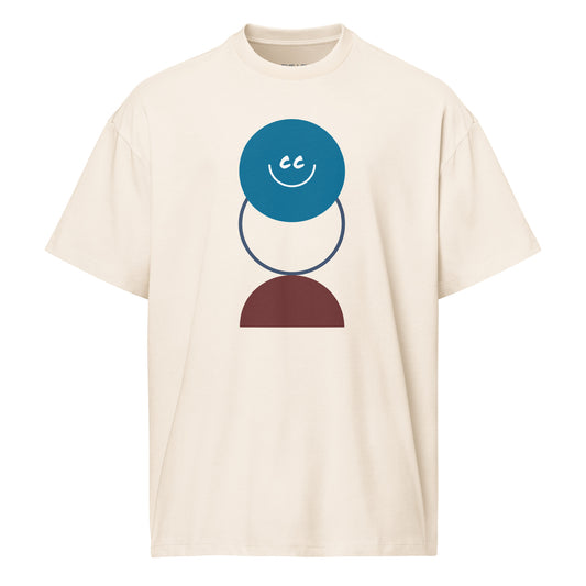 Award Season vintage white oversized t-shirt featuring a trophy-inspired geometric design with the CC smile at the top.