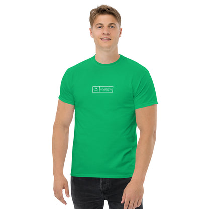 Boxed Smile Tee in Green - Short Sleeve