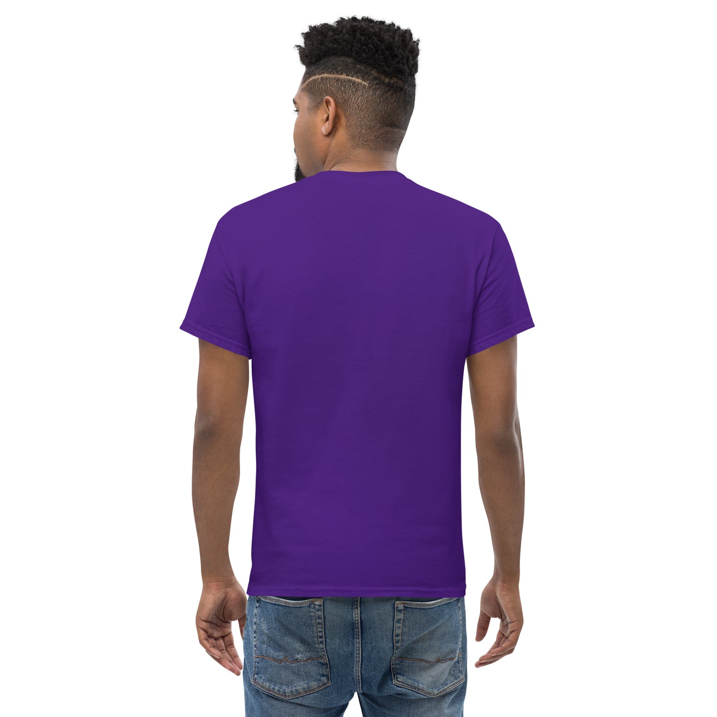 Boxed Smile Tee in Purple - Short Sleeve