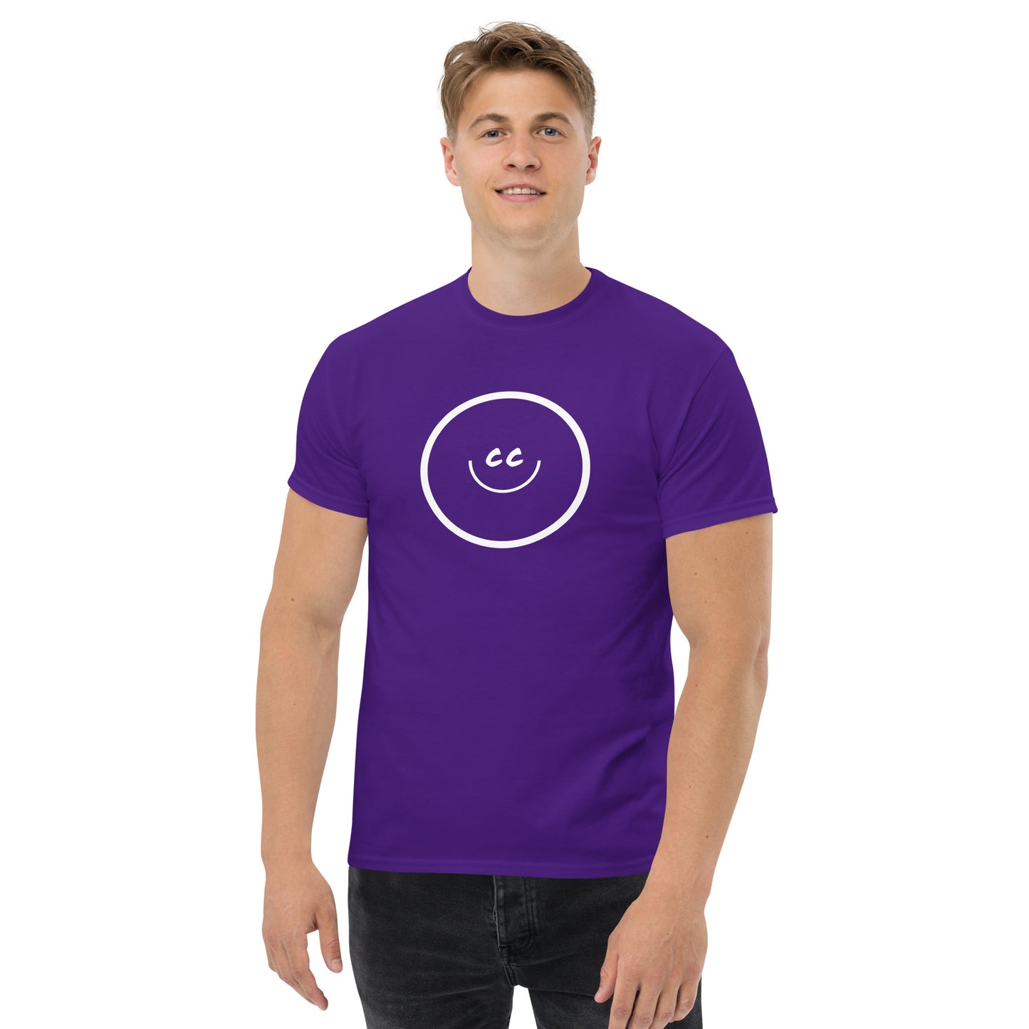 Big Smile Tee in Purple - Short Sleeve