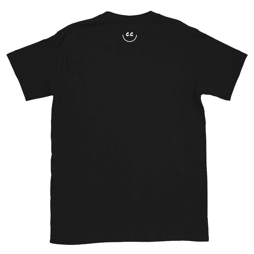 Black t-shirt with 'Just Keep Breathin'' in white text, minimalist design