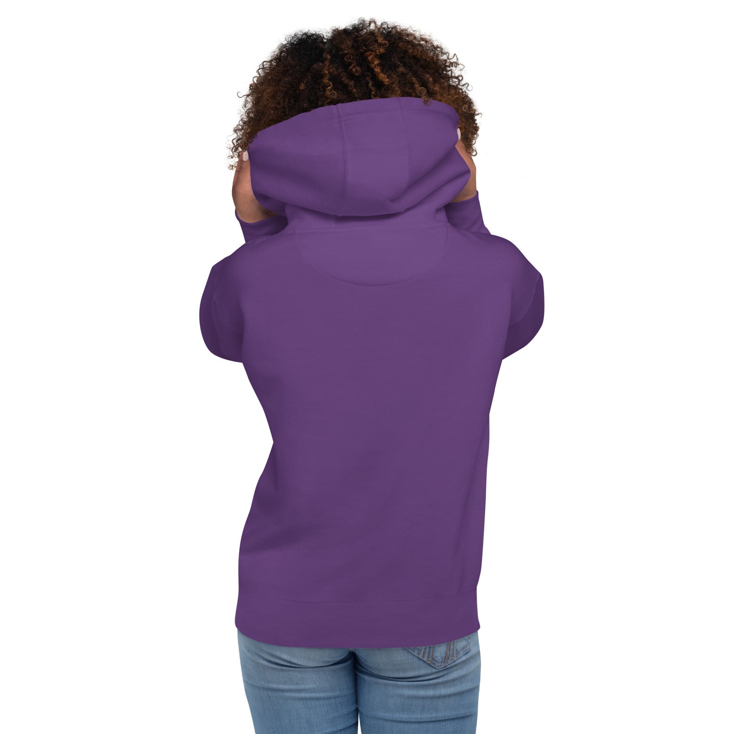 Boxed Smile Fleece in Purple - Hoodie