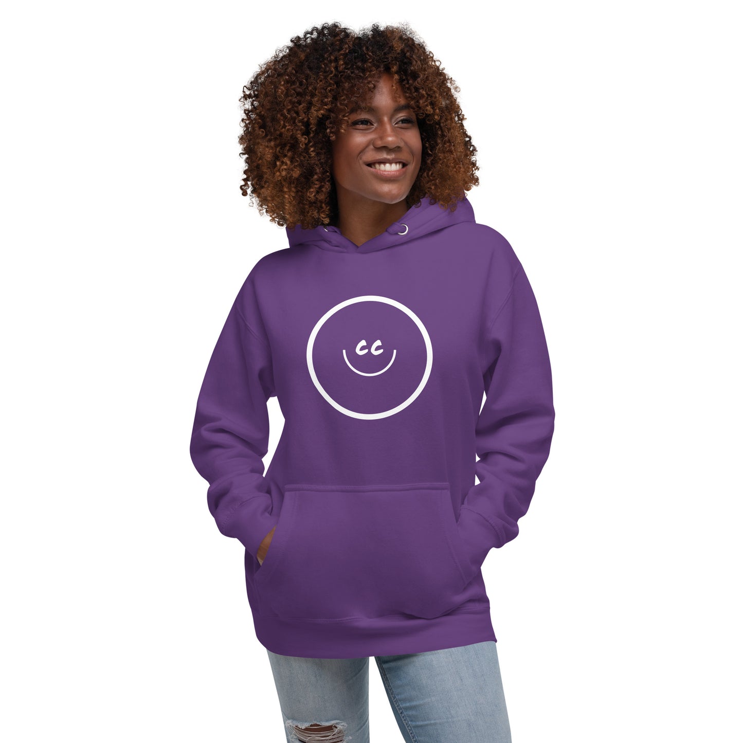 Big Smile Fleece in Purple - Hoodie