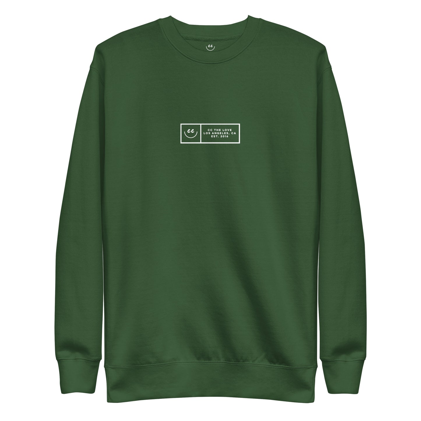 Boxed Smile Fleece in Forest Green - Sweatshirt