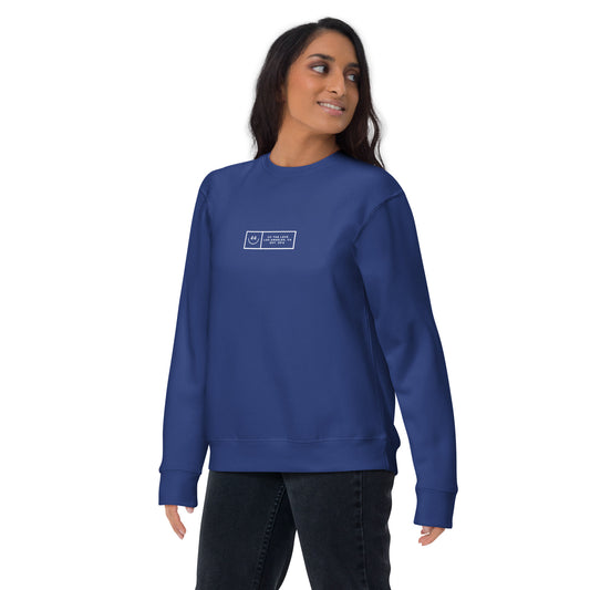 Boxed Smile Fleece in Royal - Sweatshirt